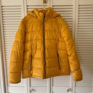 Guess Bright Yellow Puffer Jacket Women’s Size XXL
